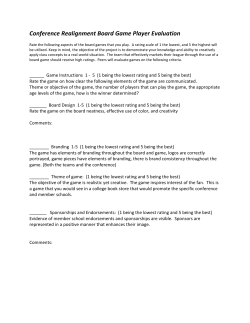 Conference Realignment Board Game Player Evaluation