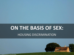 fair housing act - Statewide Legal Advocate Training