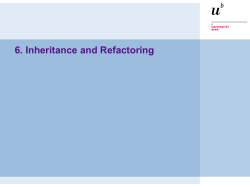 5. Inheritance and Refactoring