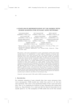 A STATE SPACE REPRESENTATION OF VAR MODELS WITH