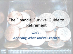 The Financial Survival Guide to Retirement - B-K