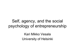15.3. Lecture on self, agency and the social psychology of