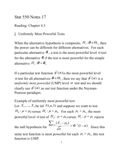 Notes 17 - Wharton Statistics Department