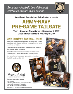 army-navy pre-game tailgate - West Point Association of Graduates
