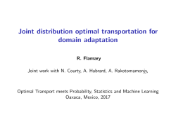 Joint distribution optimal transportation for domain adaptation