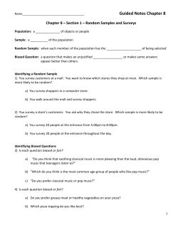 Random Samples and Surveys