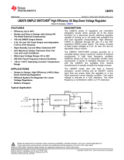 LM2676 SIMPLE SWITCHER High Efficiency 3A