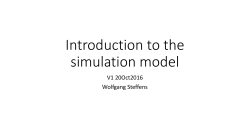 Introduction to the simulation model