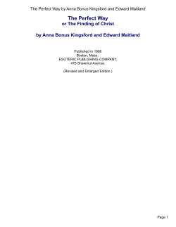 The Perfect Way - Canadian Theosophical Association