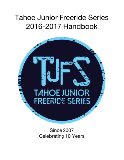 Tahoe Junior Freeride Series 2016