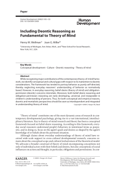 Including Deontic Reasoning as Fundamental to Theory of Mind