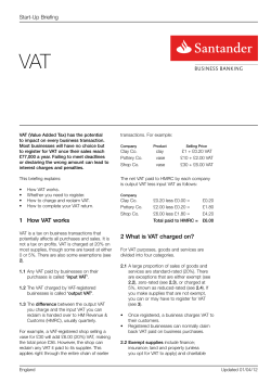 1 How VAT works 2 What is VAT charged on?