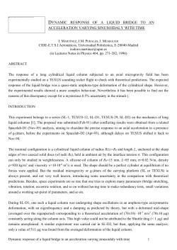 DYNAMIC RESPONSE OF A LIQUID BRIDGE