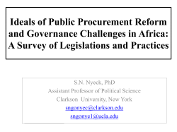 The Political Economy of Development: The Case of Government