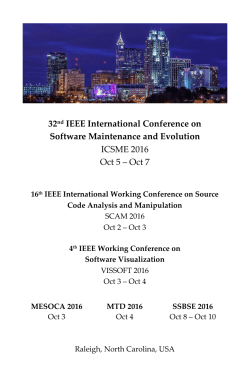32nd IEEE International Conference on Software Maintenance and