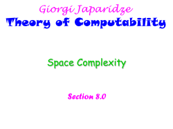 Space Complexity - Villanova Computer Science