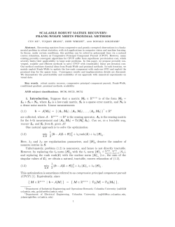 FRANK-WOLFE MEETS PROXIMAL METHODS 1. Introduction