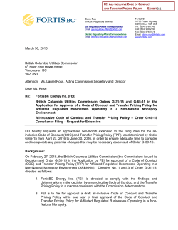 B-1 - the British Columbia Utilities Commission