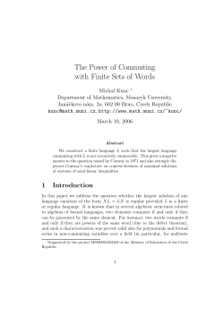 The Power of Commuting with Finite Sets of Words