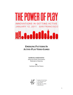 Emerging Patterns in Active-Play Video Games