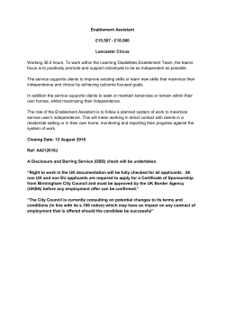 Job Description and Person Specification