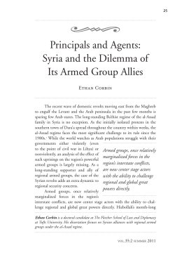 Principals and Agents: Syria and the Dilemma of Its Armed Group