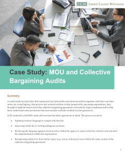 Case Study: MOU and Collective Bargaining Audits