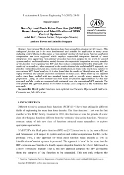 Non-Optimal Block Pulse Function (NOBPF)