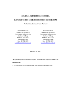 general equilibrium models: improving the