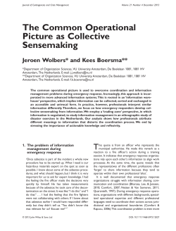 The Common Operational Picture as Collective