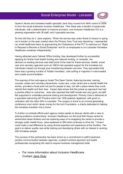 Social Enterprise Model Social Enterprise Model