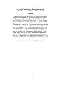 An Experiment in Using Virtual Worlds for Scientific