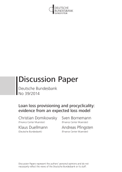 Loan loss provisioning and procyclicality