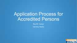 Application Process for Accredited Persons