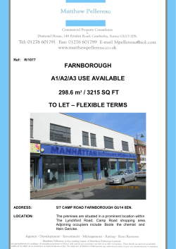 FARNBOROUGH A1/A2/A3 USE AVAILABLE 298.6 m&sup2; / 3215 SQ FT