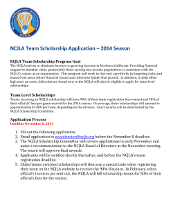 Team Scholarship Application