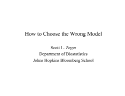 How to Choose the Wrong Model