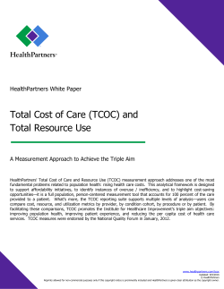 Total Cost of Care white paper
