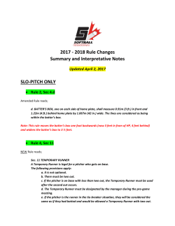 2017 - 2018 Rule Changes Summary and Interpretative Notes SLO
