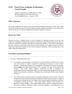 12.07 - Fixed Term Academic Professional Track Faculty