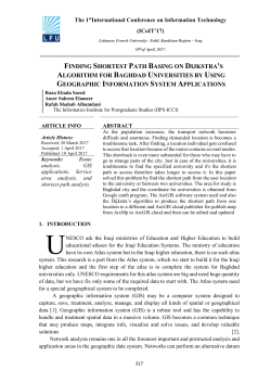 finding shortest path basing on dijkstra`s algorithm for baghdad
