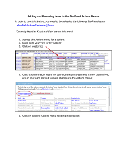 Adding and Removing Items in the StarPanel Actions Menus In