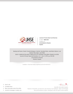 Redalyc.BODY COMPOSITION AND FITNESS IN ELITE SPANISH