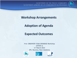 OTDW-1 (1. 0) Workshop Arrangements