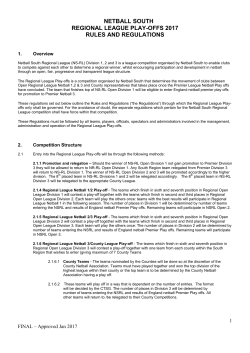 netball south regional league play