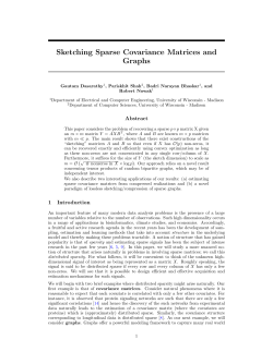 Sketching Sparse Covariance Matrices and Graphs