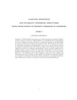 lyapunov exponents and invariant conformal structures, with
