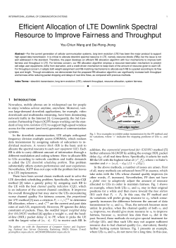 Efficient Allocation of LTE Downlink Spectral Resource to Improve