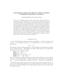 PARAMETRIC LINKS FOR BINARY CHOICE MODELS: A