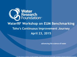 Toho`s Continuous Improvement Journey